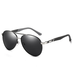 New Men's Fashion Sunglasses Retro Toad Goggles Double Beam Trendy Polarized Color Changing Driving Sunglasses Women's 8060