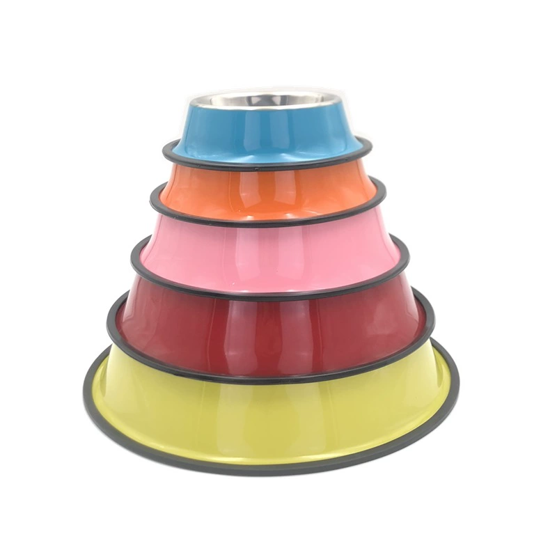 Собака таз Антидетонационная Собака Чаша Кошка корма миска Анти-занос падение воды чаша Фидер из нержавеющей стали Pet Bowl