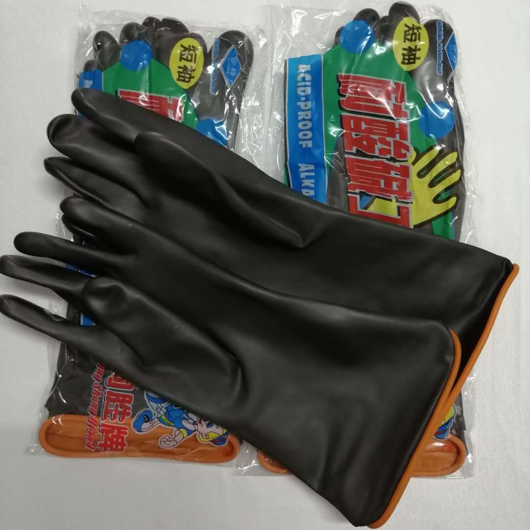 供应同胜耐酸碱工业胶手套，劳保手套，劳保用品短