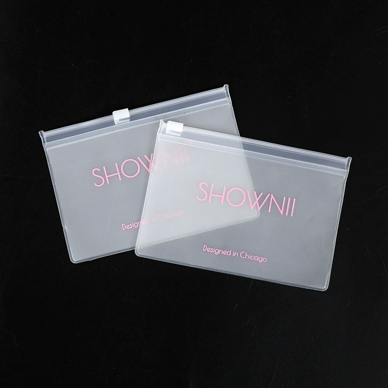 Фабрика прямые поставки ПВХ прозрачный матовый мешок на молнии упаковочная сумка оптом PE прозрачная сумка на молнии производственная печать