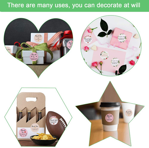 Wholesale roll thank you seal envelope decorative sticker label