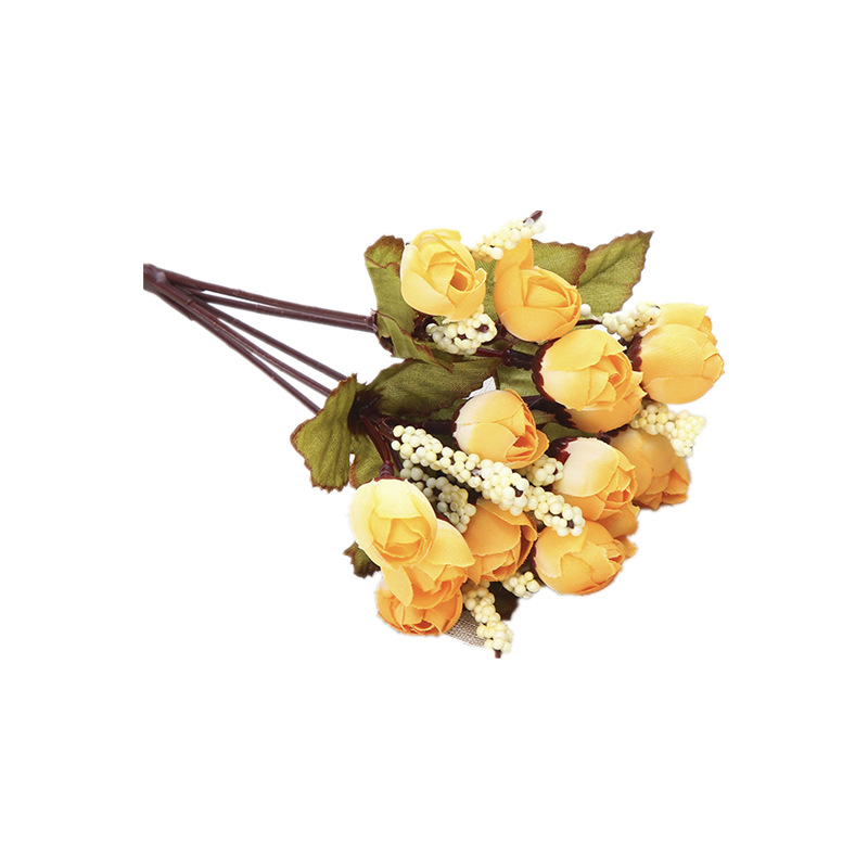 Simulación 15 otoño estrella brotes Rosa brotes boda celebración flor estrella brotes pulgar Rosa fábrica al por mayor