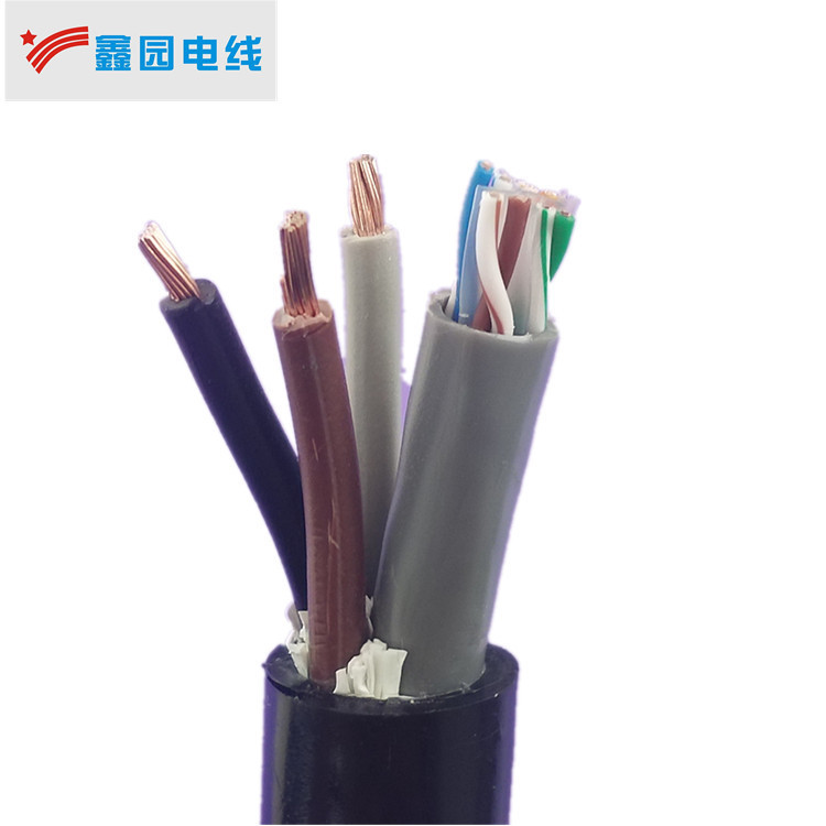 Combined Cable Rvv3*1.5 + Category 5/Cat6 Network Cable Integrated Various Specifications Factory Direct Sales