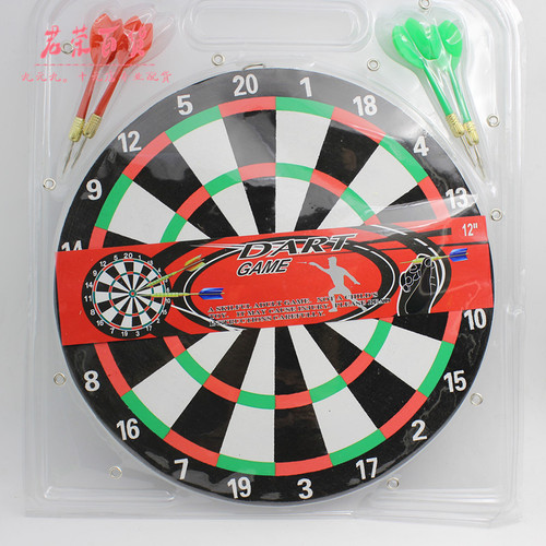 10-inch 12-inch 15-inch 17-inch wooden dart board for fitness and leisure with net and without net steel ring dart target cross-border hot sale