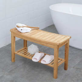 竹制浴室凳实木换鞋凳浴室置物架多功能板凳简约家用客厅浴室方凳