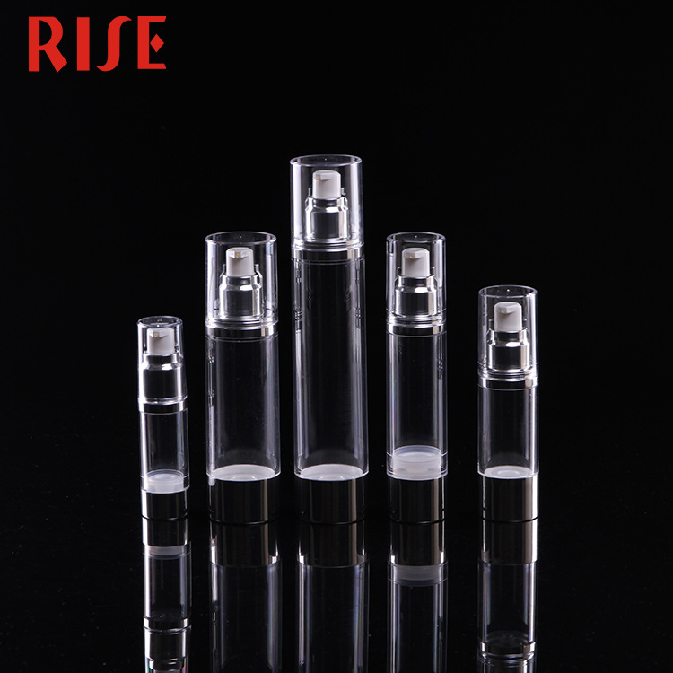 直圆AS瓶 15-120ml 全塑圆形透明真空瓶 乳液真空瓶