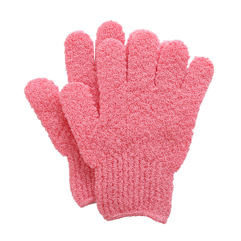Venta al por mayor de baño de cinco dedos guantes de baño de nylon Toalla de baño de niños Toalla de baño de burbujas de colores