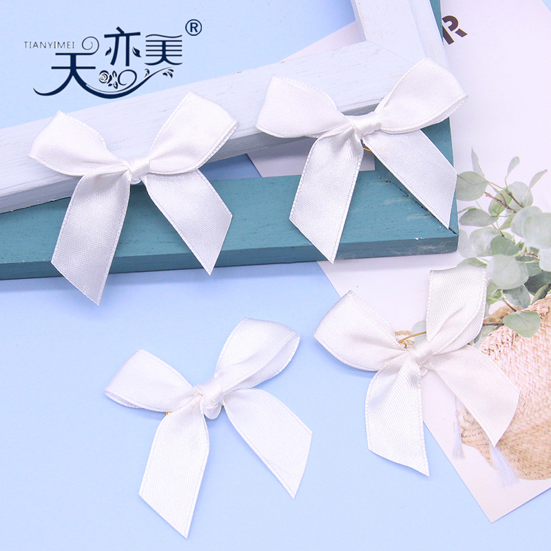 1,5 cm Cinta Blanca hecha a mano cinta arco con pasadores varios accesorios de ropa arco