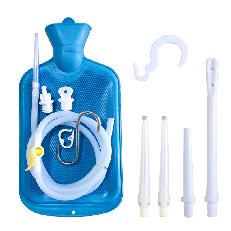 Cross-border New Product Household Backroom Anal Enema Flushing Bag Flushing Bag Silicone Rubber Household Enema Set