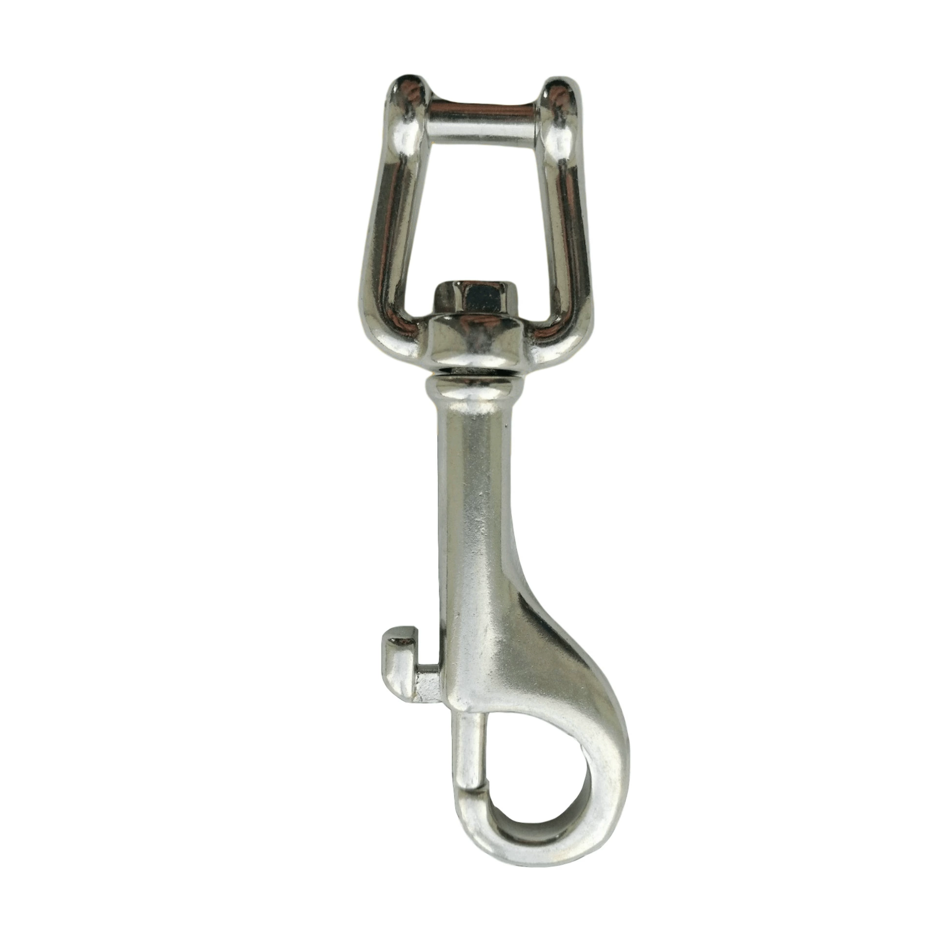 Фабрика прямой нержавеющей стали вилочный тип с одной головкой крючок собачья цепь голова пружинный крючок пряжка аксессуары для дайвинга на открытом воздухе