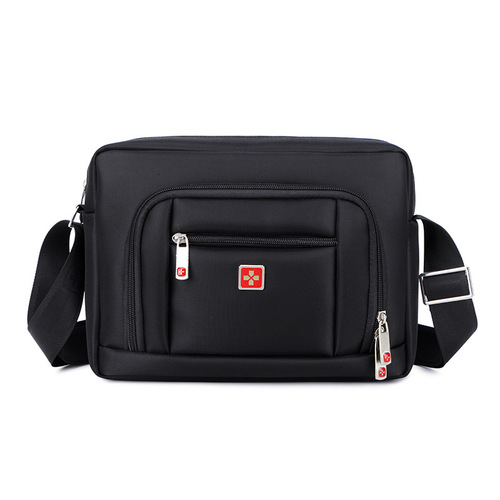 Swiss Army Knife Shoulder Bag Men's Crossbody Bag Waterproof Oxford Cloth Bag Backpack Trendy Korean Style Casual Business Shoulder Bag Small Bag