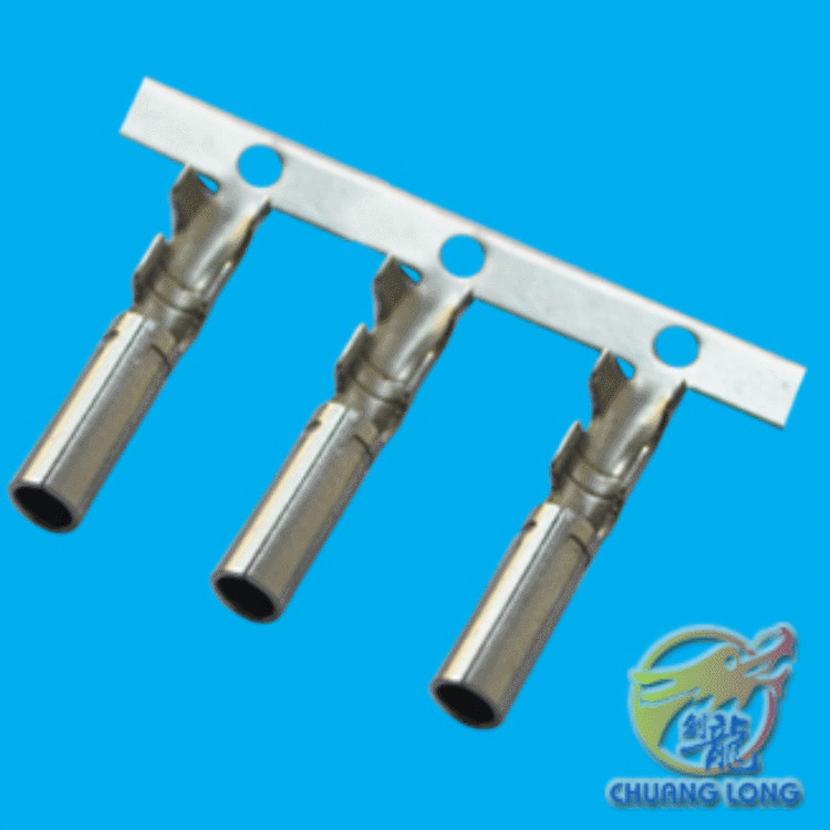 供应2.35双脚铜管母端子2.0，1.5、2.35双铆压防水插端子铜管端子