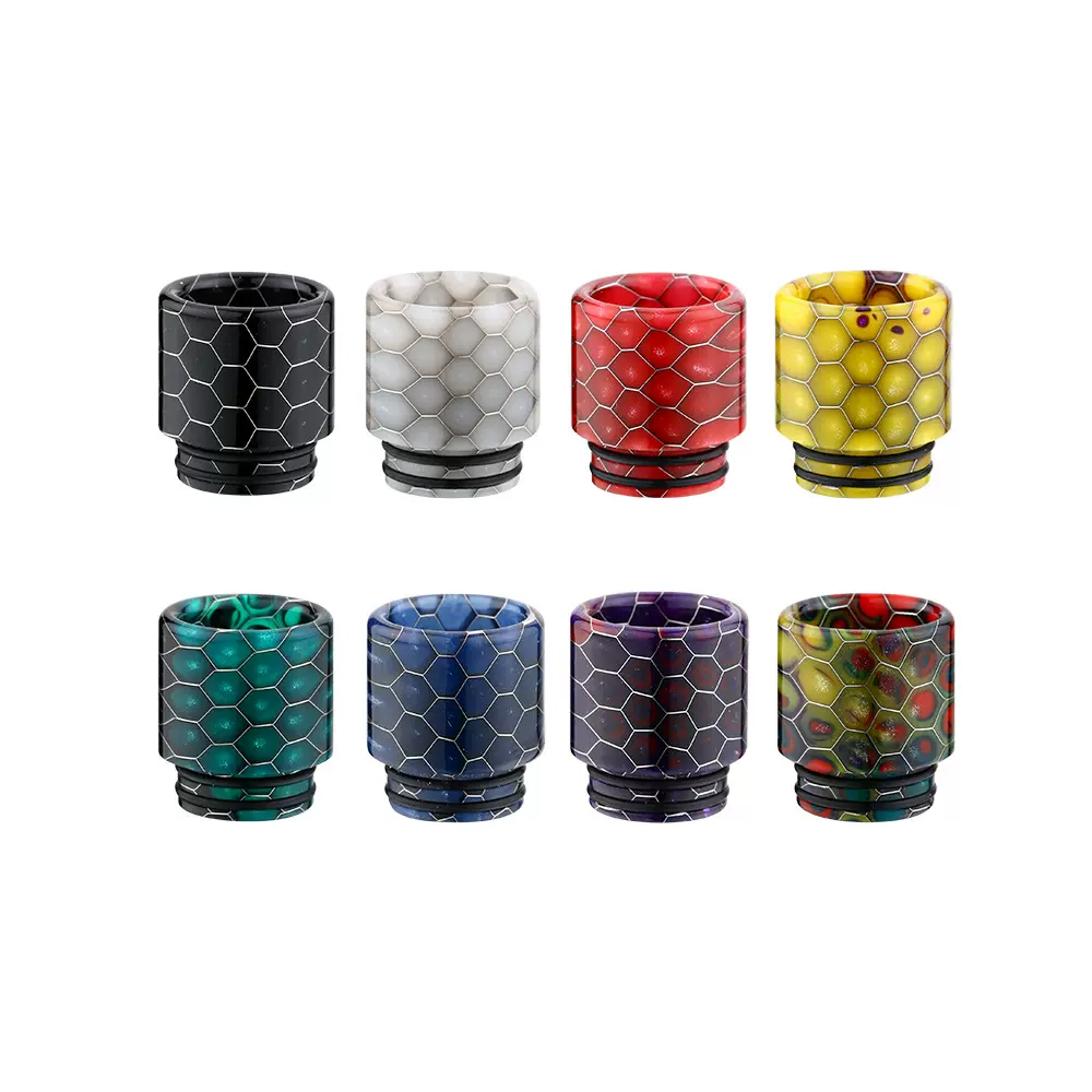 跨境专供810蛇纹滴嘴 drip tip TFv12蜂巢树脂烟嘴王子雾化器烟嘴