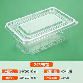 一次性透明塑料食品托盘水果透明包装盒 243一次性水果保鲜盒批发