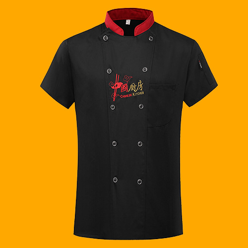 Ropa de chef de manga corta, cocina de verano, restaurante, ropa de trabajo de chef de restaurante, ropa de cocina de comedor escolar de manga larga, gran tamaño al por mayor