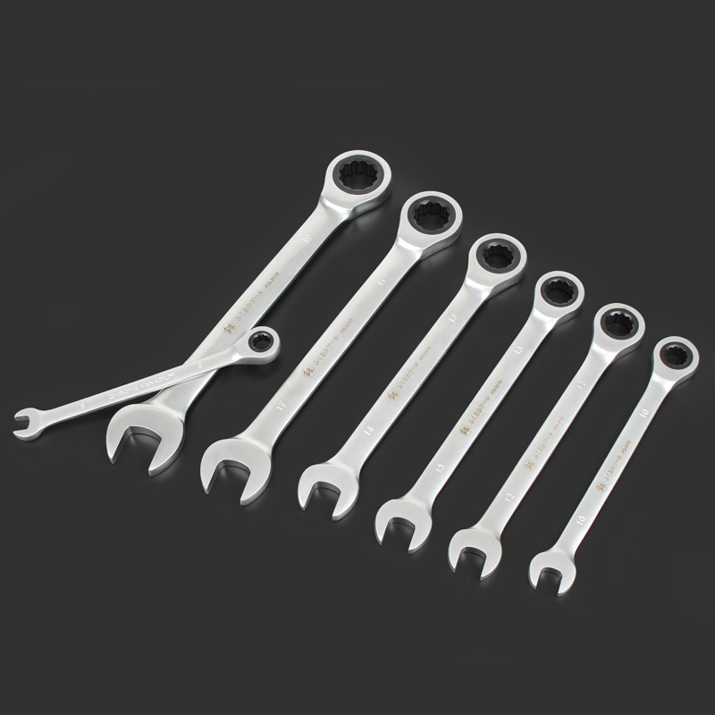 供应Aolacow福冈工具精工两用棘轮扳手开口梅花呆扳子套装手动