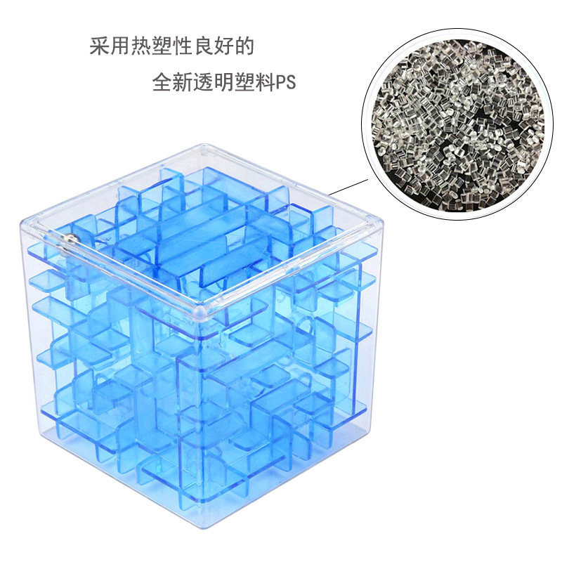 Juguete de Laberinto Transparente para Niños, Bola de Equilibrio para el Desarrollo de la Inteligencia, Cubo Antiestrés, Laberinto 3D