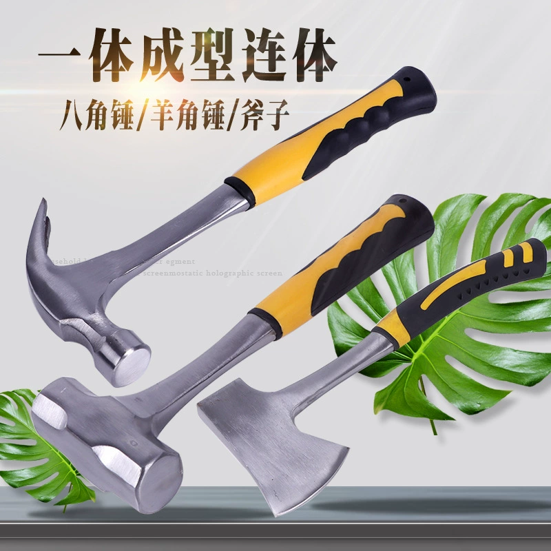 Аппаратные средства из чистой стали кованый пластик Противоударная ручка цельная соединенная восьмиугольная ручная молотка для ногтей молоток с когтями топор