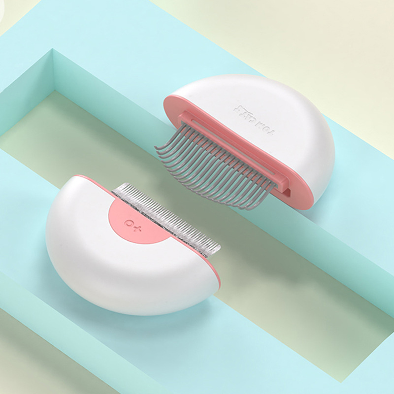 Pet peine gato pelo largo pelo corto limpieza belleza peine perro peine de acero inoxidable cepillo de pelo peine de depilación suministros de limpieza