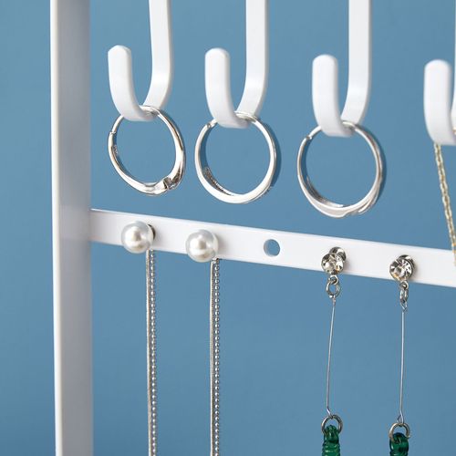 Nordic light luxury ins style metal earrings and necklace storage rack creative vertical living room and bedroom jewelry storage rack