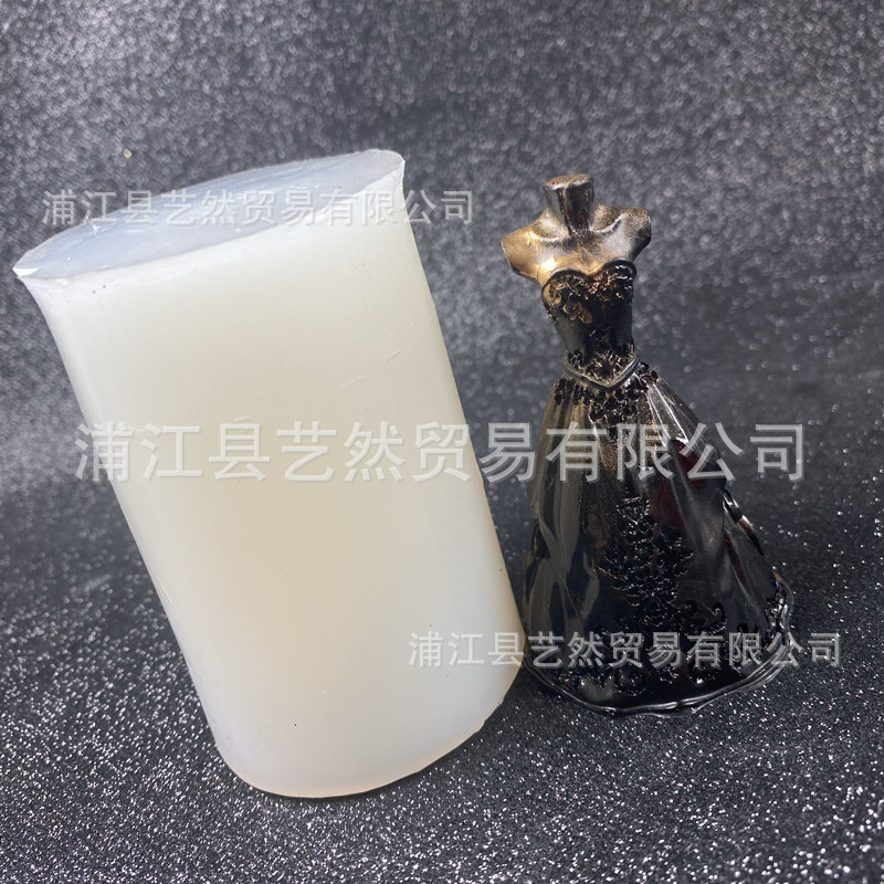 DIY material hecho a mano cristal epoxi molde vestido de novia falda silicona molde Mesa Decoración Accesorios material