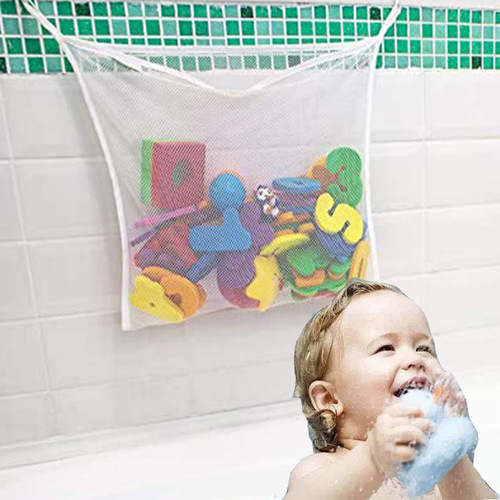 Cross-border children's bathroom mesh bag shower toys bag water play toys storage bag bathtub hanging bag