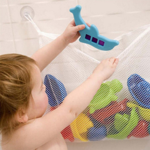 Cross-border children's bathroom mesh bag shower toys bag water play toys storage bag bathtub hanging bag