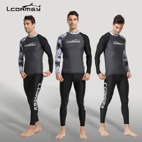 LCDRMSY/Long Chen New Jellyfish Suit Diving Suit Men's Long Sleeve Sunscreen Beach Surfing Snorkeling Suit Jellyfish Clothing