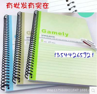 A5 Spiral Book 50 Cross -Public Notebook Curring Ben soft noodle copybook bookmoil