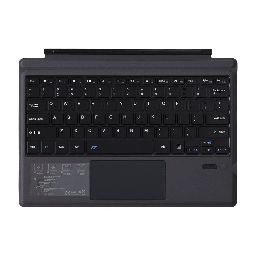 Клавиатура для Microsoft Surface Pro5, разноцветная подсветка, Bluetooth сенсорная клавиатура