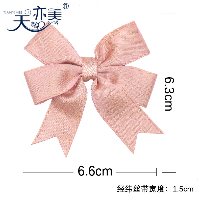 Cinta de regalo arco 5 puntos cinta de trama dorada caja cosmética decoración arco hecho a mano