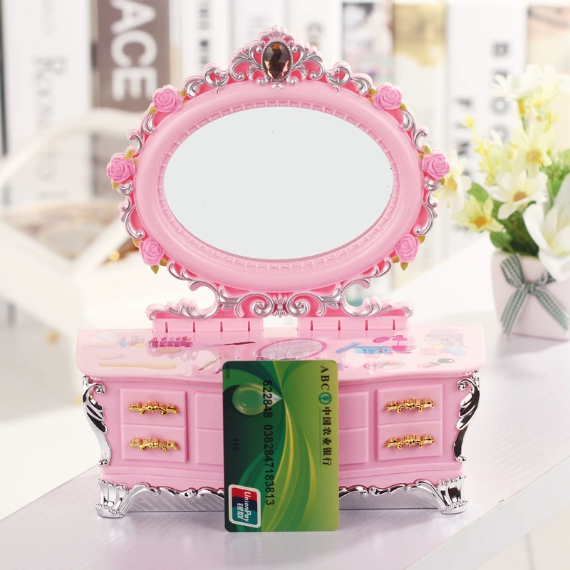 Fashionable mirror, plastic table music box, for beloved, Birthday gift