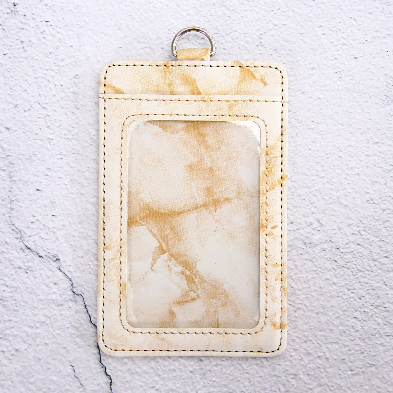 Jinbeisi tarjeta de trabajo Tarjeta de insignia titular cordón tarjeta de trabajo bancaria Tarjeta de insignia titular de la tarjeta etiqueta cubierta de cuero titular de la tarjeta de fábrica