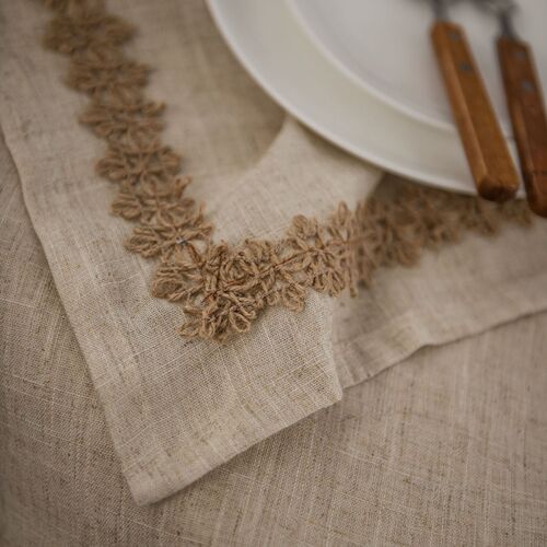 Yimanqiyun tablecloth hemp rope lace polyester linen American tablecloth coffee table cloth fabric rectangular factory direct supply