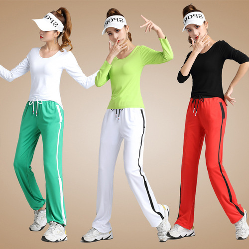 Tingziyi square dance clothing new autumn and winter long-sleeved tops sports fitness dance group performance fitness single piece
