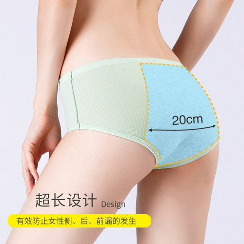 Sanitary Pads for Women - High-Waist Cotton Menstrual Protection Underwear with Secure Fit, Breathable Triangle Design, Comfortable and Leak-Proof for Larger Sizes
