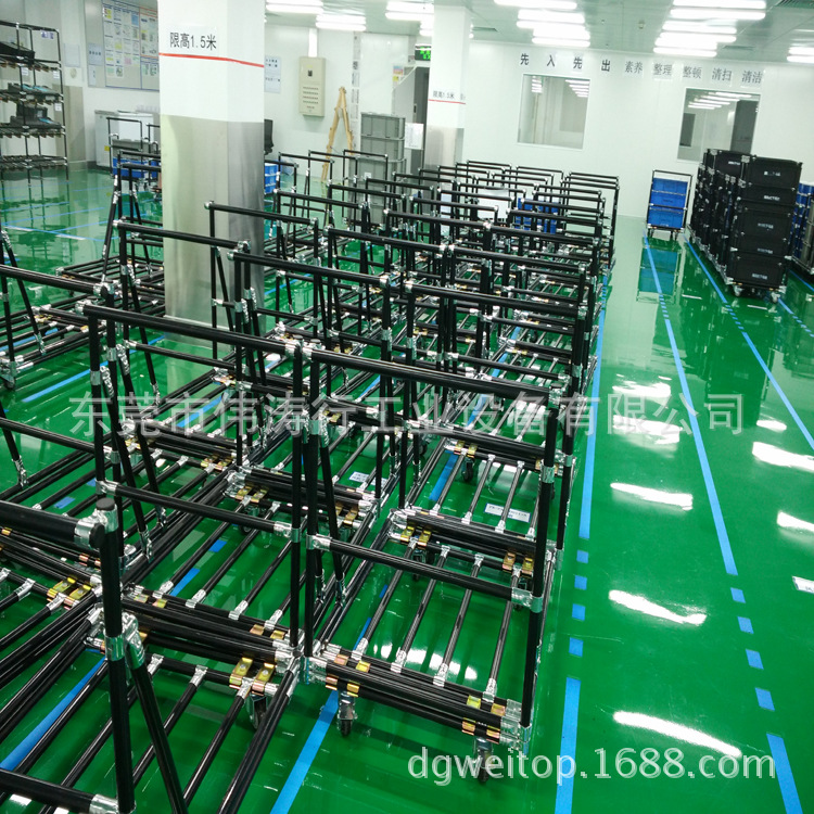 东莞周转车工厂批发仓库转运车精益管台车手推工具车物料周转车