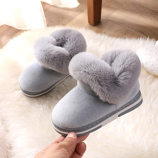 Детские зимние утепленные сапоги, нескользящие удерживающие тепло ботинки для раннего возраста, 0-3 лет