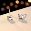 Classic diamond earrings, one carat, simple and elegant design
