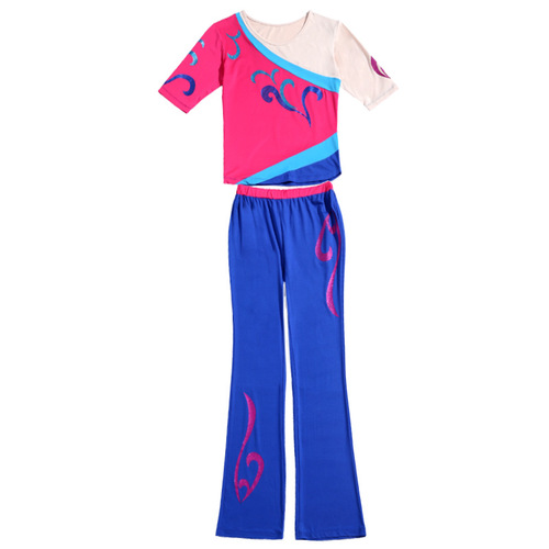 Yunshang square dance clothing new suit 2019 summer short-sleeved pants manufacturer one piece drop shipping D79