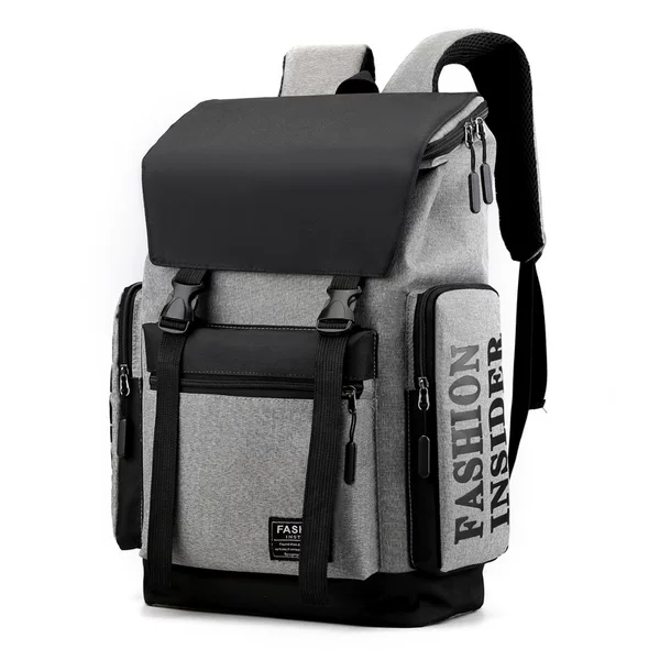 Backpack Men's Korean Style Trendy Casual Travel Bag College Student Bag Fashionable Men's Large Capacity Backpack Computer Bag