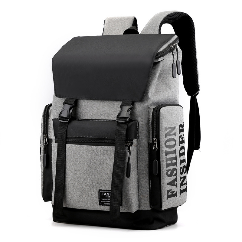 Backpack Men's Korean Style Trendy Casual Travel Bag College Student Bag Fashionable Men's Large Capacity Backpack Computer Bag