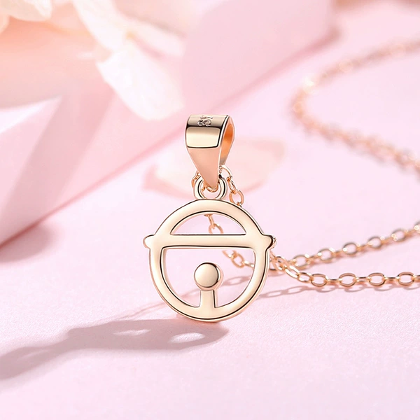 D342 rose gold with cross chain