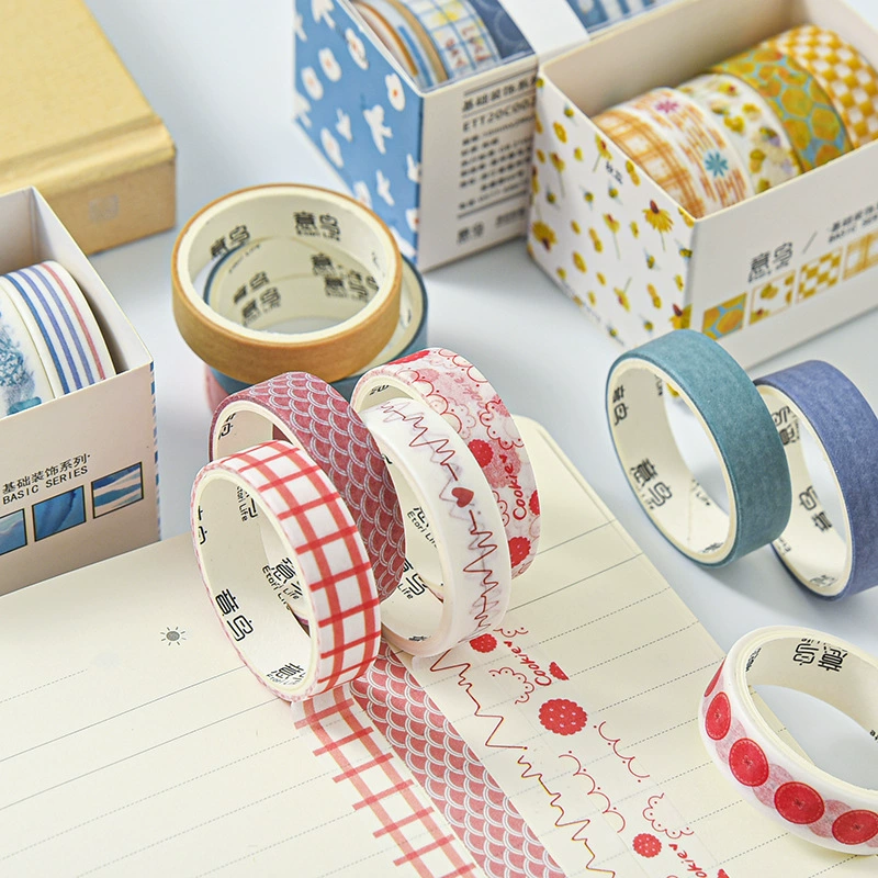 Decoration Washi Tape Set (ETORI) 10-Pattern Creative Paper Tape Box, 5-Volume Basic Series