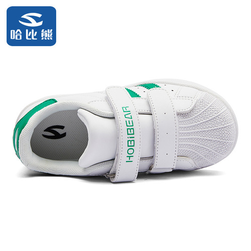 Habib Bear Children's Shoes Children's White Shoes Student Shoes  Spring and Autumn New Boys Casual Girls Running Sports
