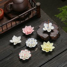 实心陶瓷托日式和风元宝花朵香插家用筷托