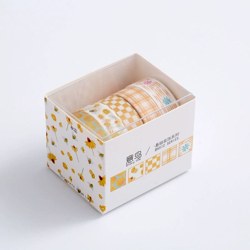 Decoration Washi Tape Set (ETORI) 10-Pattern Creative Paper Tape Box, 5-Volume Basic Series