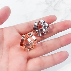 韓國風新款圍巾扣圓環幾何型高檔時尚銅三環絲巾扣配飾廠家