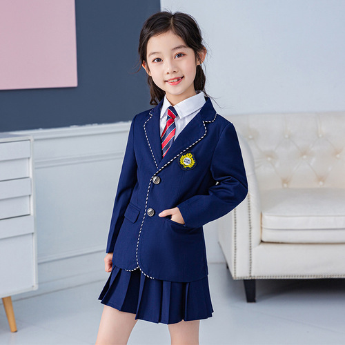 Kindergarten uniforms, spring and autumn clothing, new children's small suits, handsome British college style primary school uniforms LOGE