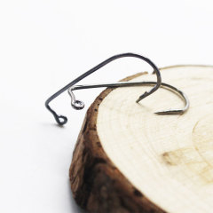 9147 straight hook corrosion-resistant high-carbon steel fishing hook, loose with barbed anchor fishing gear, casting lure flat tapping